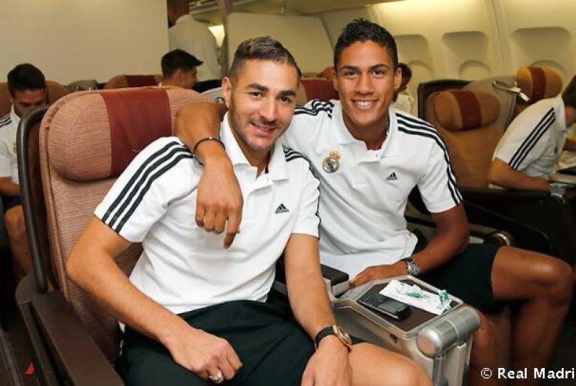 Karim Benzema dan Raphael Varane.