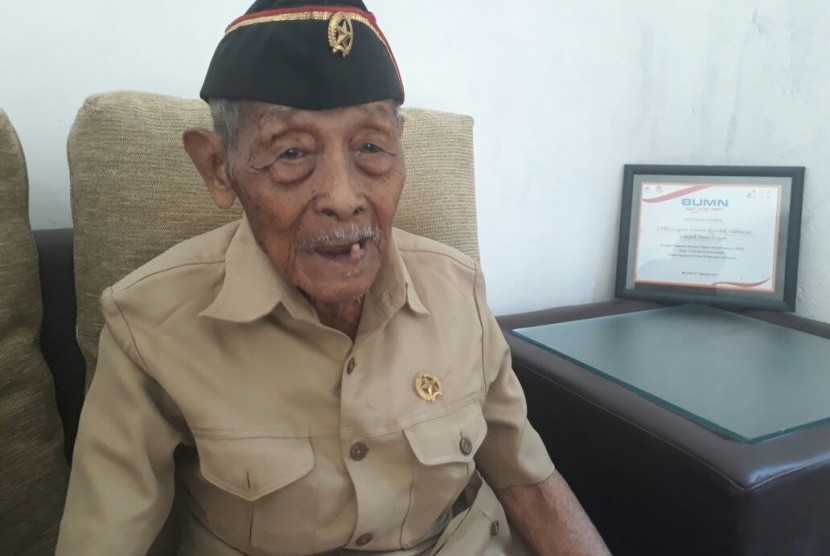 Karto (92 tahun), veteran RI di Desa Jembungan, Banyudono, Boyolali, Jawa Tengah.