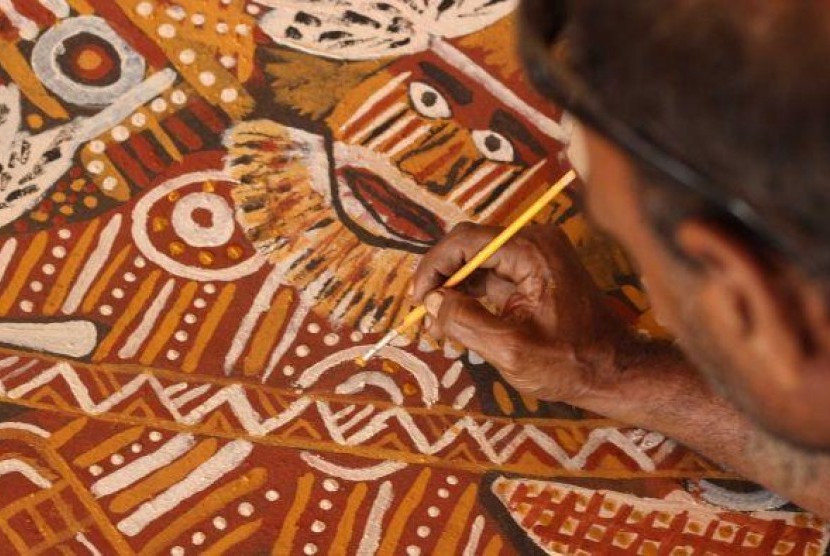 Karya seni Aborigin.