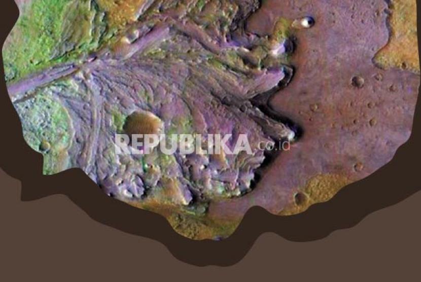 Kawah Jazero menyimpan masa lalu planet Mars.