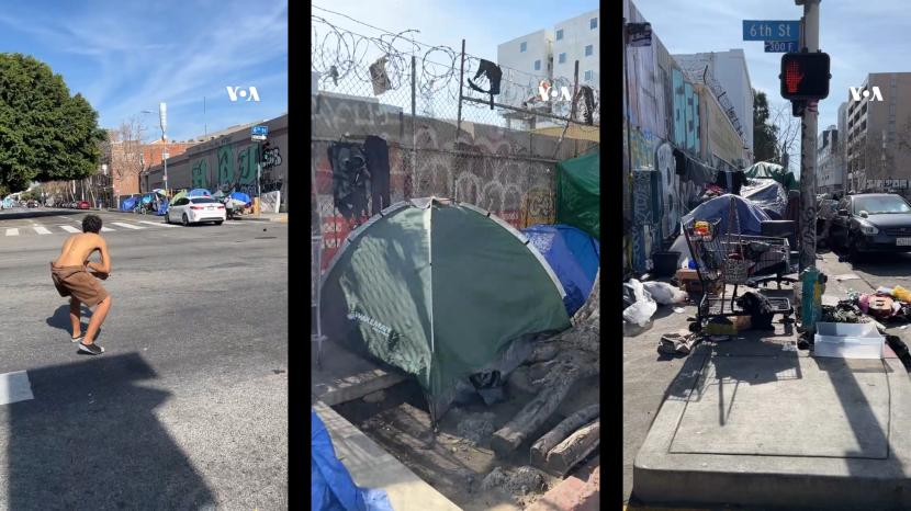 Kawasan kumuh di Los Angeles atau dikenal dengan Skid Row