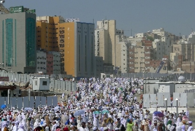 Kawasan Masjidil Haram di Makkah, Arab Saudi.