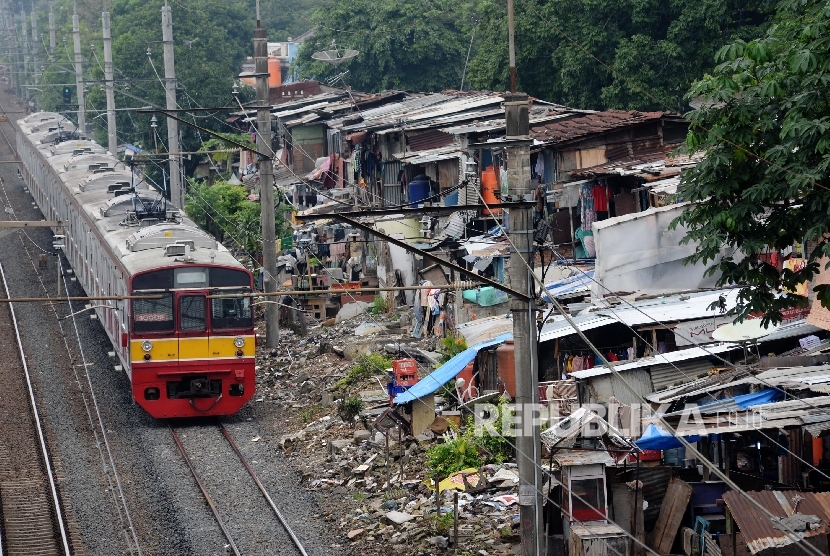 Kawasan permukiman di Rawajati Barat, Kalibata, Jakarta Selatan, Rabu (31/8). (Republika/ Yasin Habibi)
