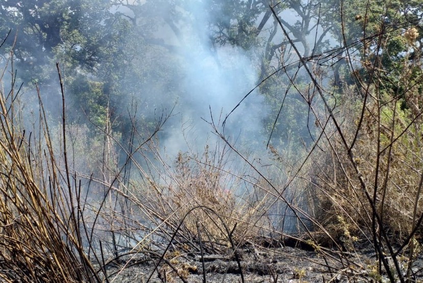 Kawasan Semeru masih mengepulkan api dan asap hingga Kamis (3/10).