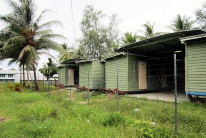 Kawasan tempat tinggal di fasilitas penahanan imigrasi Australia di Pulau Manus