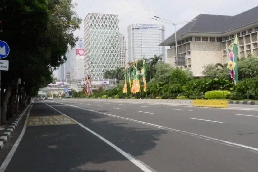 Kawasan Thamrin, Jakarta, Sabtu (16/6).