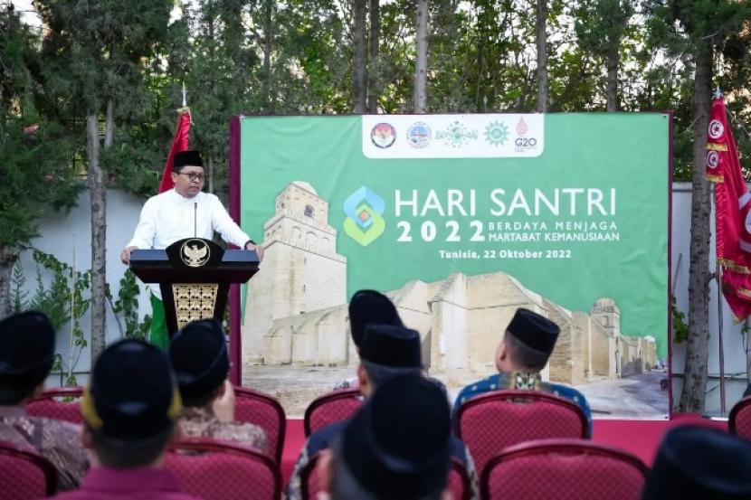 KBRI Tunisia. KBRI Tunis menggelar Peringatan Hari Santri Nasional 2022 di Wisma Dubes RI, Tunis (22/10/2022).