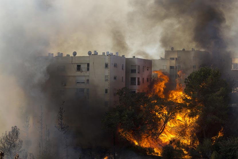 Kebakaran di Haifa Israel