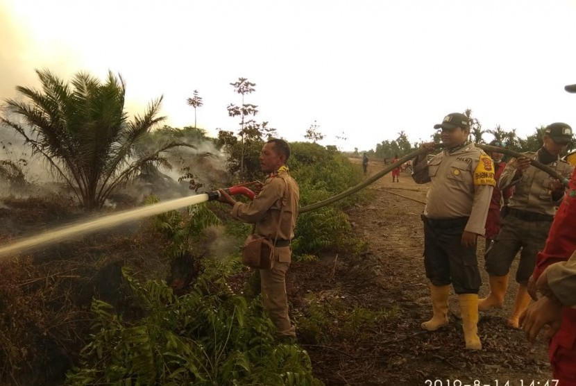 Kebakaran hutan perkebunan dan lahan (karhutbunlah) kembali terjadi di Desa Muara Medak Kecamatan Bayung Lencir Kabupaten Muba, Rabu  (14/8).