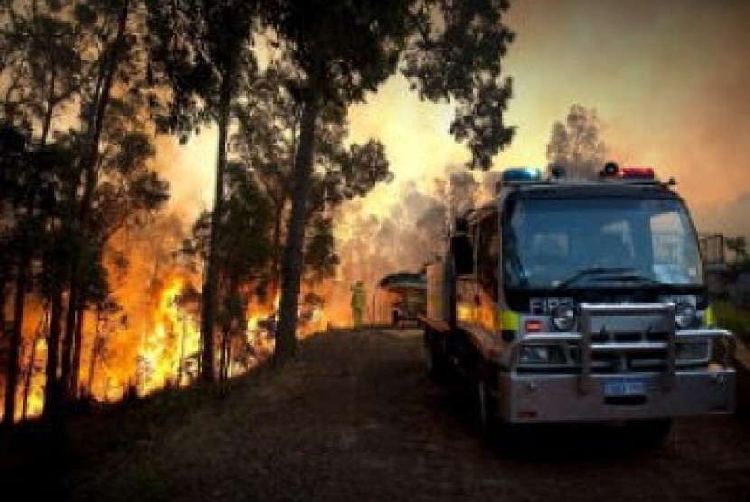 Kebakaran hutan di Australia.