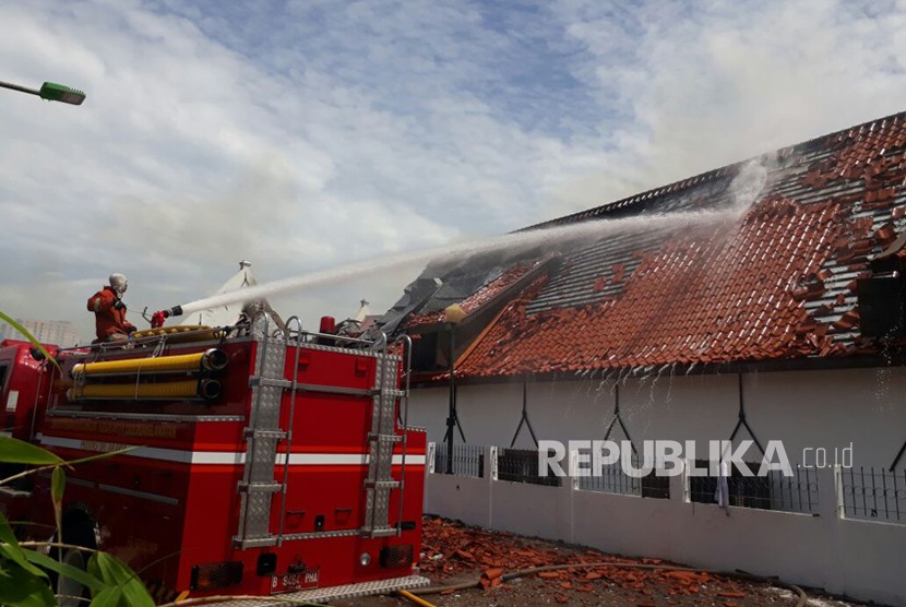 Kebakaran Museum Bahari Jakarta Utara, pada Selasa (16/1).