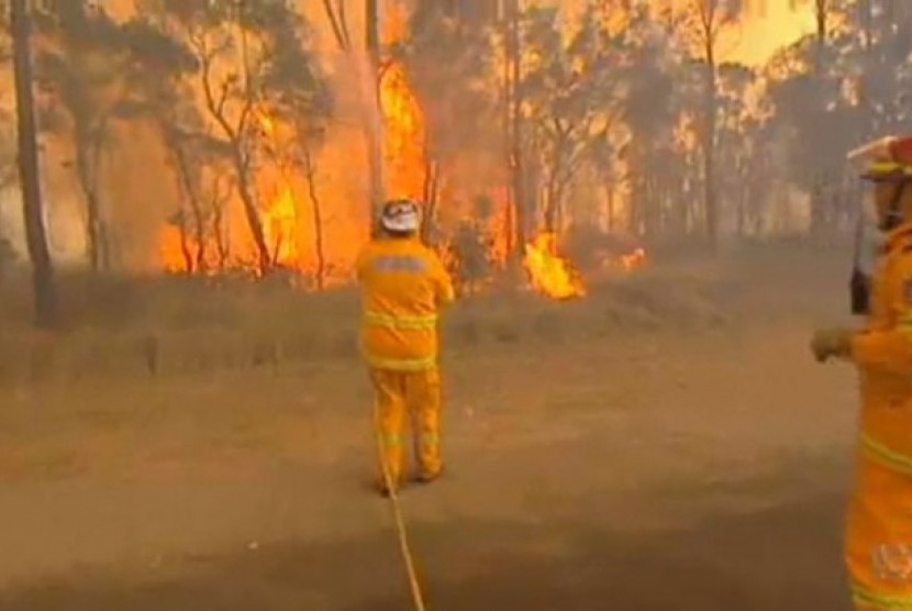 Kebakaran semak di barat kota Sydney, Australia semakin luas.