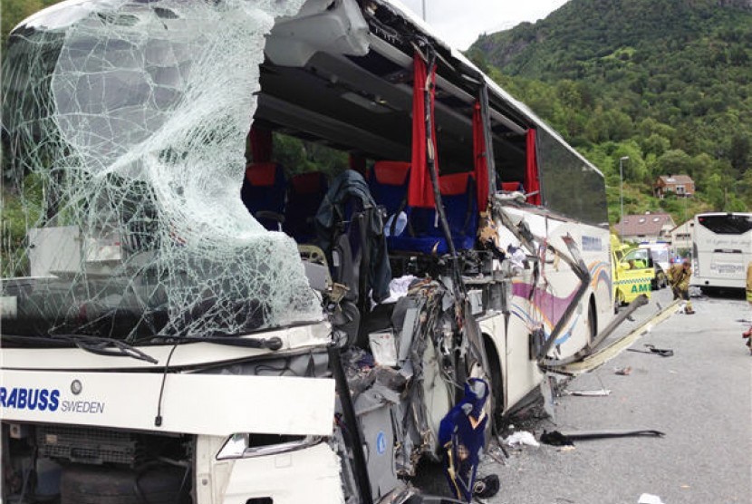 Kecelakaan bus (ilustrasi) 
