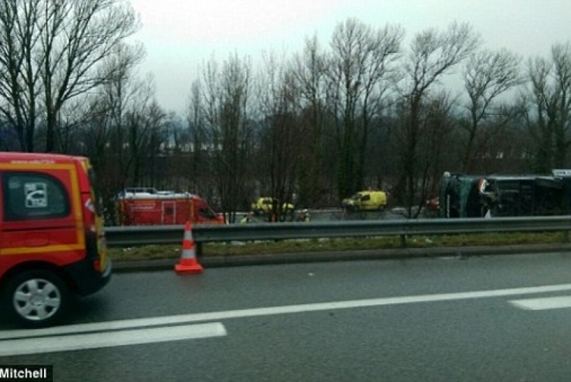 Kecelakaan bus wisata di Prancis