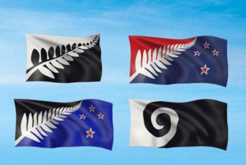  Keempat desain bendera kebangsaan baru yang akan dipilih oleh warga Selandia Baru pada referendum tahap pertama akhir tahun ini.