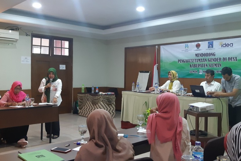 Kegiatan diskusi dengan tema “Mendorong Pengarusutamaan Gender di Desa Kabupaten Sleman