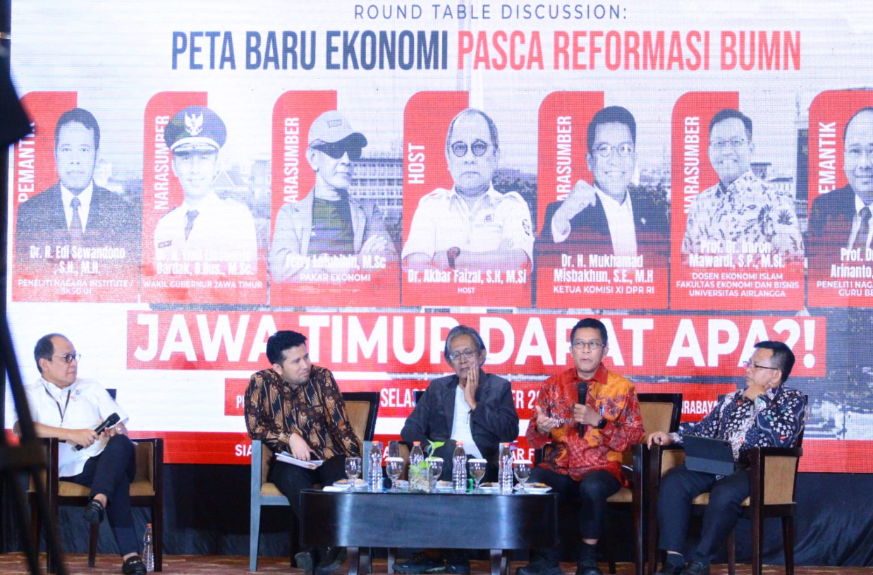 Kegiatan diskusi Peta Baru Ekonomi Pasca Reformasi BUMN. 
