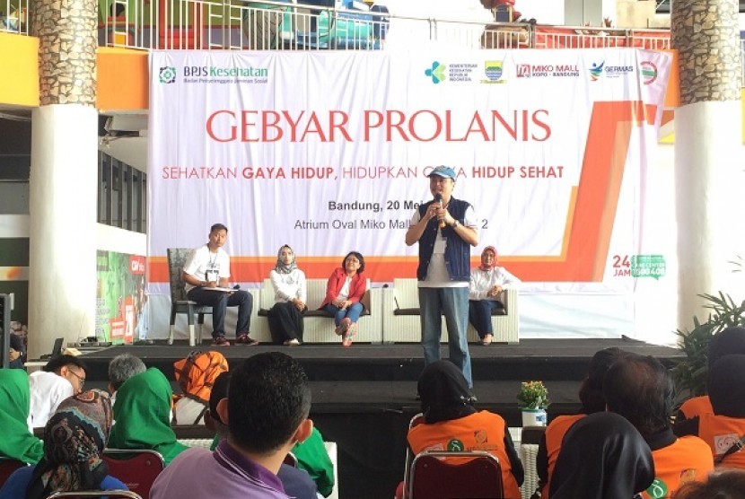 Kegiatan Gebyar Prolanis di Kota Bandung, Sabtu (20/5).