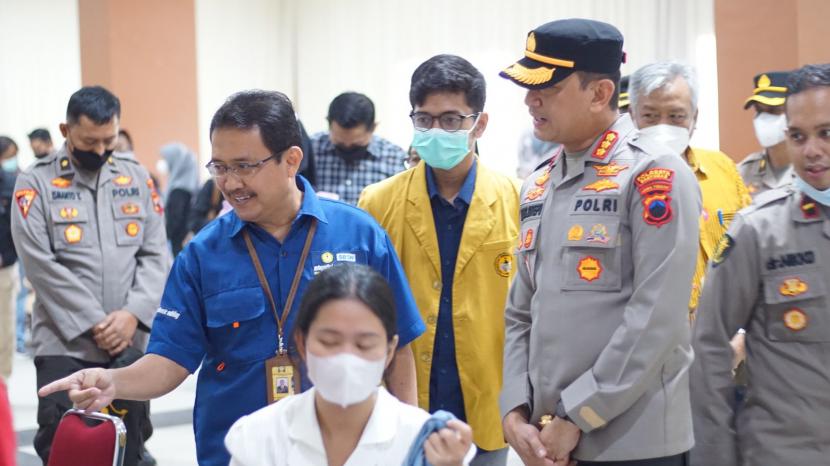 Kegiatan vaksinasi covid lanjutan yang digelar Polresta Banyumas, Universitas Jenderal Soedirman, dan Dinas Kesehatan Banyumas.