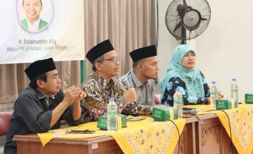 Kegiatan Workshop Pendampingan Proses Produk Halal (PPH) bagi Pelaku usaha di Jawa  Tengah, yang digelar Walisongo Halal Center (WHC) berkolaborasi dengan PW GP Ansor Jawa Tengah, di Semarang, Jumat (26/8).