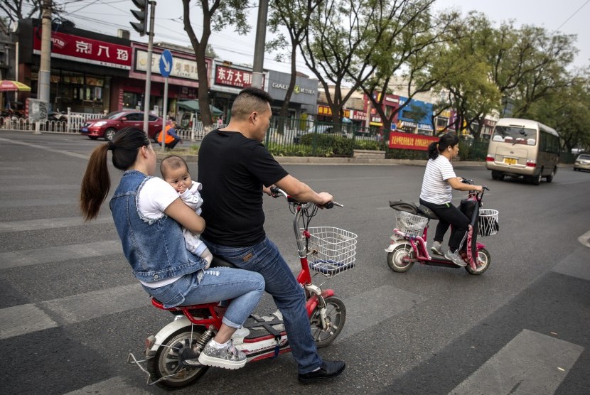 Kehidupan sehari-hari warga di Beijing, Cina.