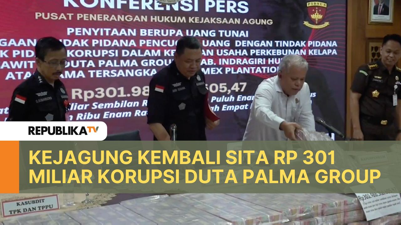 Kejaksaan Agung gelar barang bukti uang Rp 301 miliar kasus dugaan korupsi Duta Palma Group