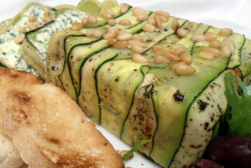 Keju ricotta dan zucchini cocok dinikmati sebagai sajian sehat di akhir pekan.