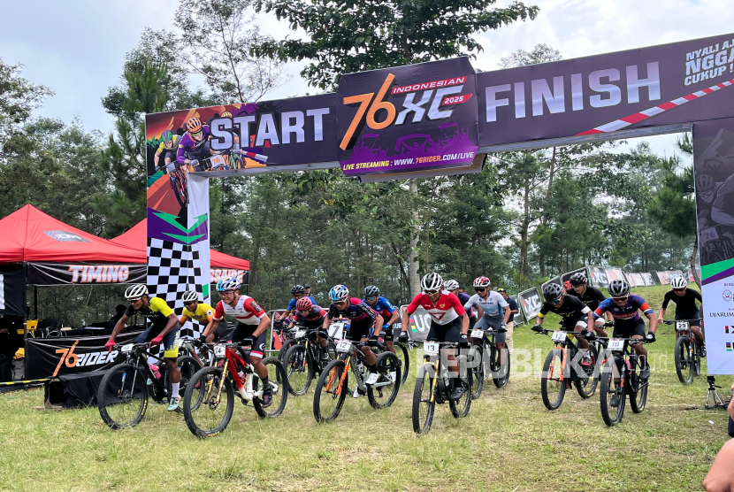 Kejuaraan 76 Indonesian Cross-country (IXC) 2025 yang berlangsung di Bukit Klangon, Cangkringan, Sleman, DIY, Sabtu (9/8/2025).