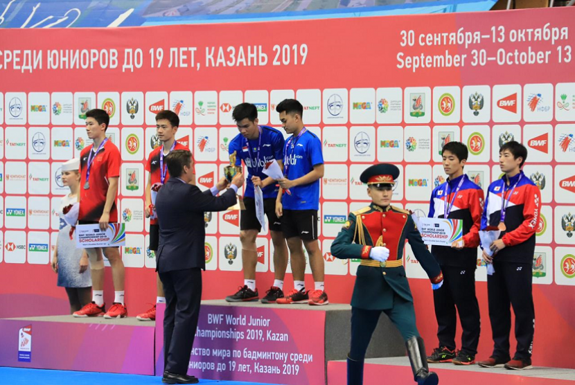 Kejuaraan Dunia Bulutangkis Junior 2019 kategori perorangan di Kazan, Rusia. 