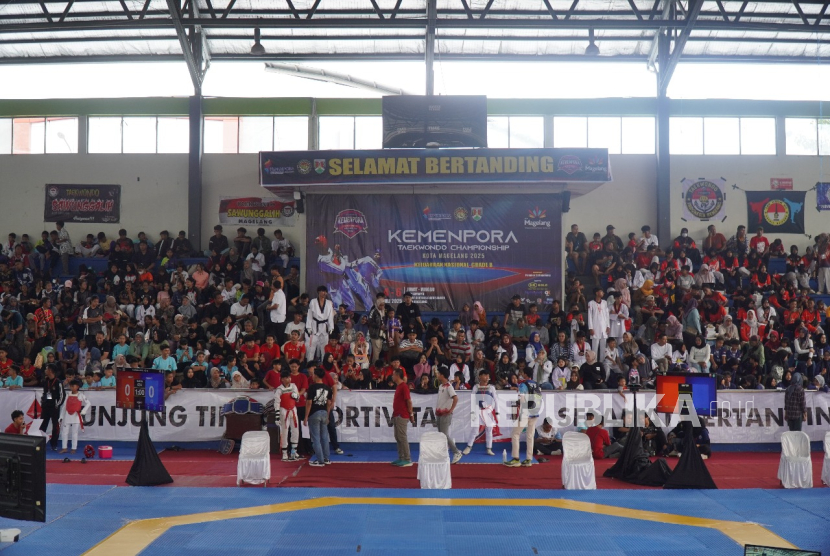 Kejuaraan Nasional Taekwondo Piala Kemenpora ketiga di Magelang, Jumat (4/7/2025).