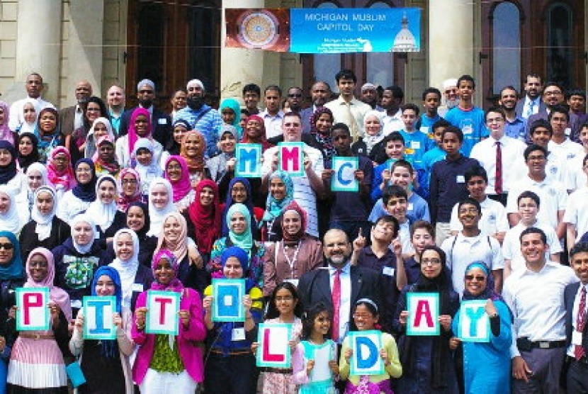 Kelompok Muslim Michigan saat Capitol Day
