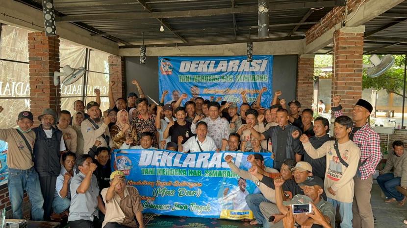 Kelompok Tani Mardeka Kabupaten Semarang mendukung Sudaryono maju pada Pilgub Jateng 2024.