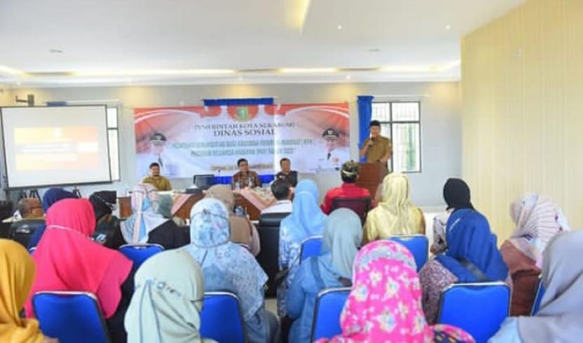 Keluarga penerima manfaat (KPM) program keluarga harapan (PKH) diberikan pelatihan kemandirian tata boga di Dinas Sosial Kota Sukabumi, Senin (26/9/2022) lalu