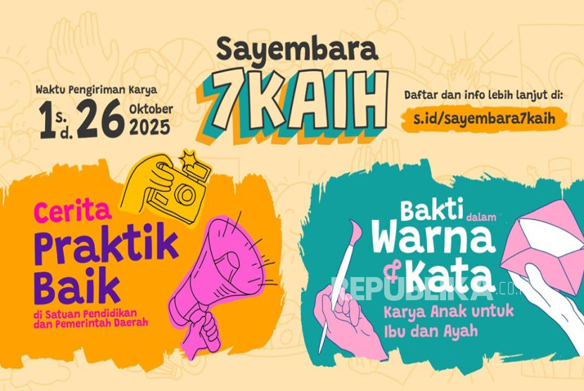 Kemendikdasmen menggelar sayembara KAIH 7 untuk menginspirasi penerapan kebiasaan baik anak di Indonesia. 