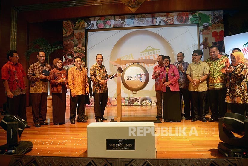 Launching Festival Kuliner Nusantara 2016 di Balairung Soesilo Soedarman, Gedung Sapta Pesona, Jakarta, Jumat (1/4).