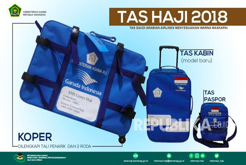 Kementerian Agama (Kemenag) mengubah tas tenteng haji 1439H/2018 menjadi koper