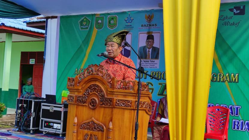 Kementerian Agama (Kemenag) meresmikan Desa Sungai Cina, Kecamatan Rangsang Barat, Kabupaten Kepulauan Meranti sebagai lokasi Kampung Zakat ke-19 di Indonesia.