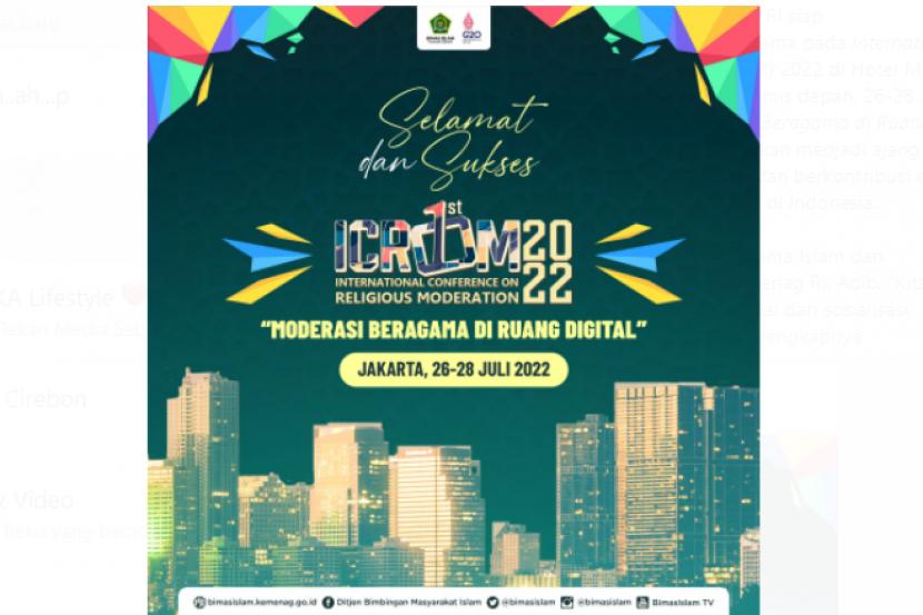 Kementerian Agama (Kemenag) RI siap menyelenggarakan diskusi moderasi beragama pada International Conference on Religious Moderation (ICROM) 2022 di Hotel Mercure Convention Center Ancol, Selasa hingga Kamis depan, 26-28 Juli 2022. 