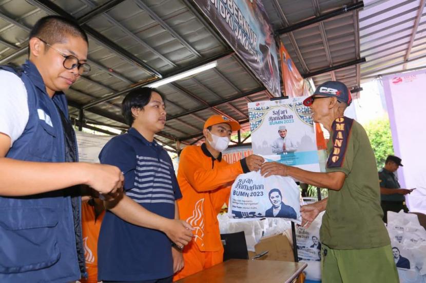 Kementerian BUMN bersama PT PGN Tbk menyelenggarakan kegiatan Safari Ramadhan BUMN 2023 di Kelurahan Krukut, Jakarta Barat, pada Kamis (30/3/2023).