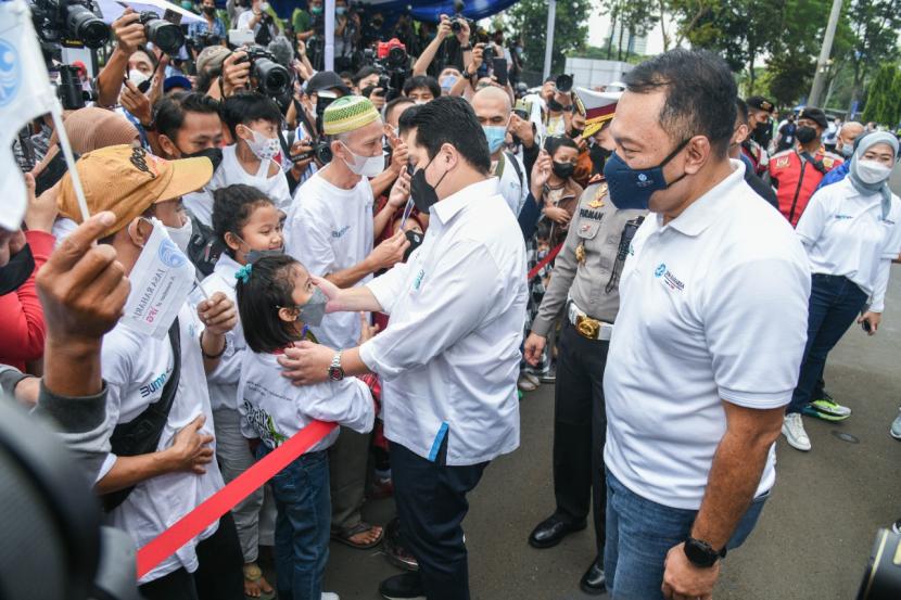 Kementerian BUMN memberangkatkan mudik gratis Lebaran 2022 dengan tema 