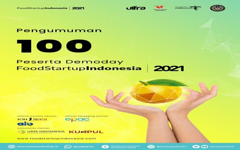 Kementerian Pariwisata dan Ekonomi Kreatif/Badan Pariwisata dan Ekonomi Kreatif mengumumkan 100 finalis FoodStartup Indonesia 2021 untuk selanjutnya akan diberikan pendampingan dan berhak mengikuti kegiatan 