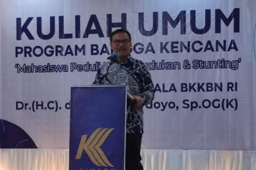 Kepala Badan Kependudukan dan Keluarga Berencana Nasional (BKKBN), dokter Hasto.