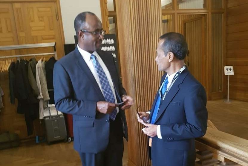 Kepala Badan Ketahanan Pangan Kementerian Pertanian, Agung Hendriadi melakukan billateral meeting dengan Direktur World Bank untuk Asia Timur dan Asia Pasific, Nathan M.Belete di Borsen-Copenhagen, Denmark.