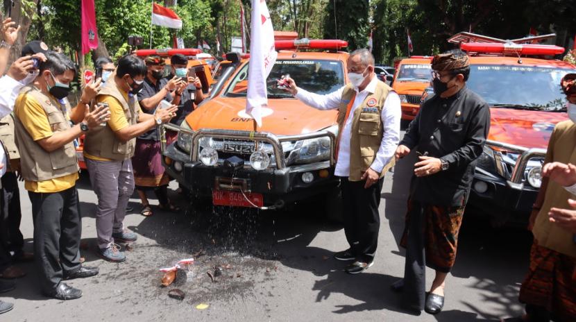 Kepala Badan Nasional Penanggulangan Bencana (BNPB) Letjen TNI Ganip Warsito meluncurkan gerakan mobil masker ke seluruh wilayah kabupaten dan kota di Provinsi Bali.