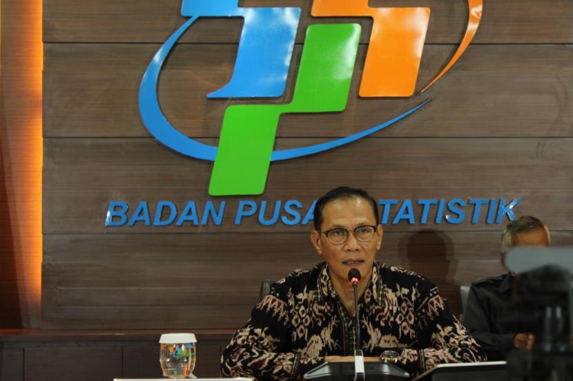 Kepala Badan Pusat Statistik (BPS) Suhariyanto dalam konferensi pers secara virtual.