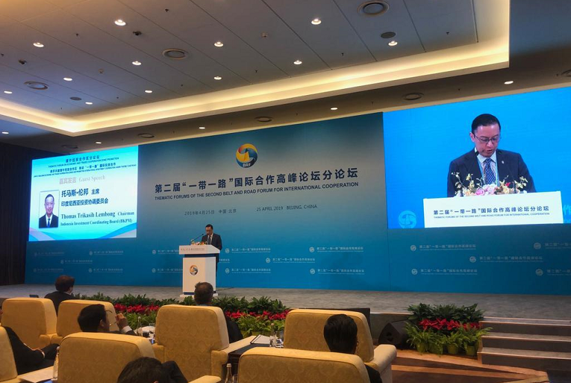 Kepala BKPM Thomas Trikasih Lembong menjadi pembicara di 2nd Belt and Road Forum for International Cooperation (BRFIC) yang diselenggarakan dari tanggal 25-27 April 2019 di Beijing, Cina.