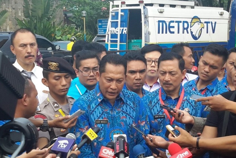 Chief of the National Narcotic Agency (BNN) Com. Gen. Budi Waseso during the International Day Against Drug Abuse commemoration at Taman Mini Indonesia Indah, Jakarta, on Thursday (July 13).