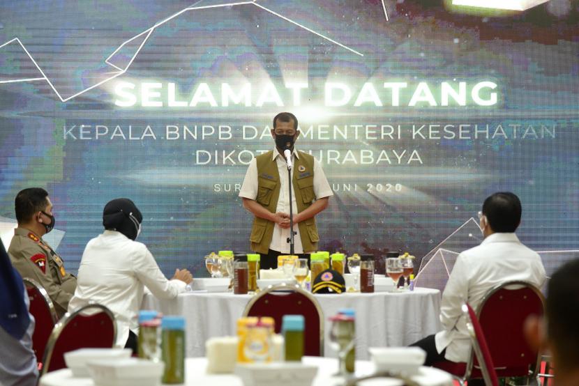 Kepala BNPB Letjen Doni Monardo berkunjung ke Kota Surabaya, Selasa (2/6).