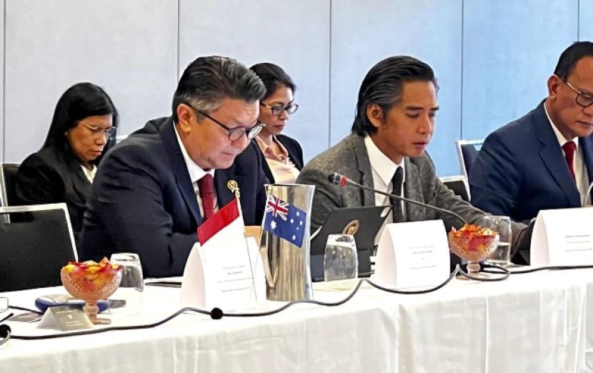 epala BNPT RI Komjen Pol Prof Rycko Amelza Dahniel dalam kegiatan Pertemuan ke-9 Konsultasi Bilateral Kerja Sama Penanggulangan Terorisme Indonesia-Australia di Canberra, Australia, Kamis (14/9/2023).