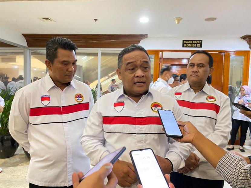 Kepala BP2MI Benny Rhamdani saat ditemui di Kompleks Parlemen, Senayan, Jakarta, Rabu (7/6/2023).